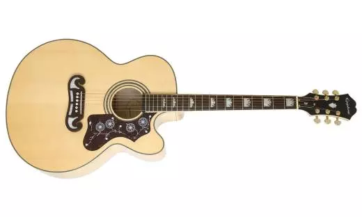 J-200 Style Super Jumbo w/Cutaway+Preamp - Natural